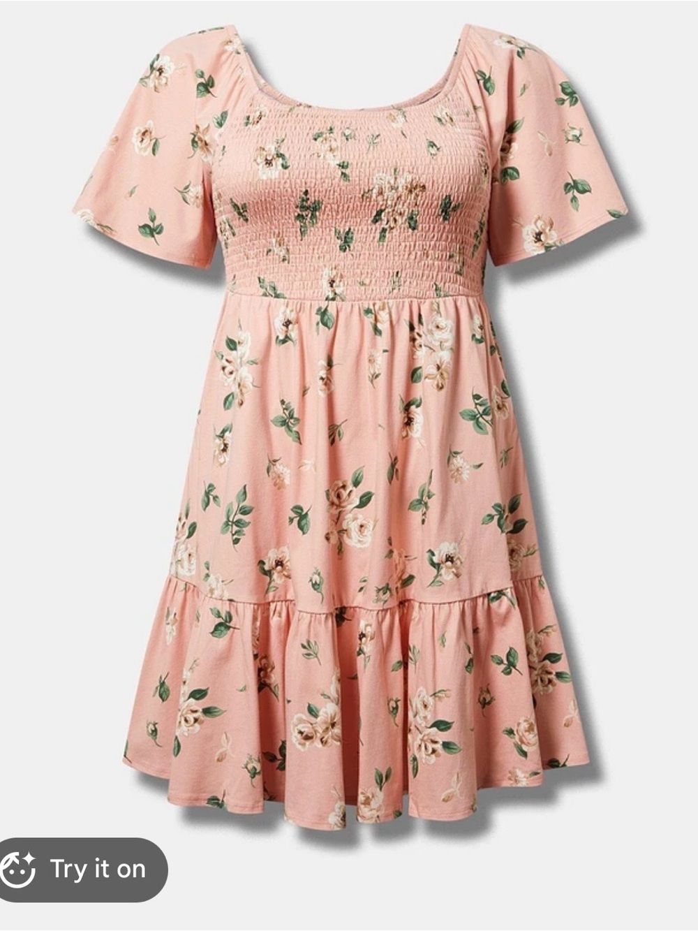 Torrid Pink Floral Skater Mini Dress Size 0